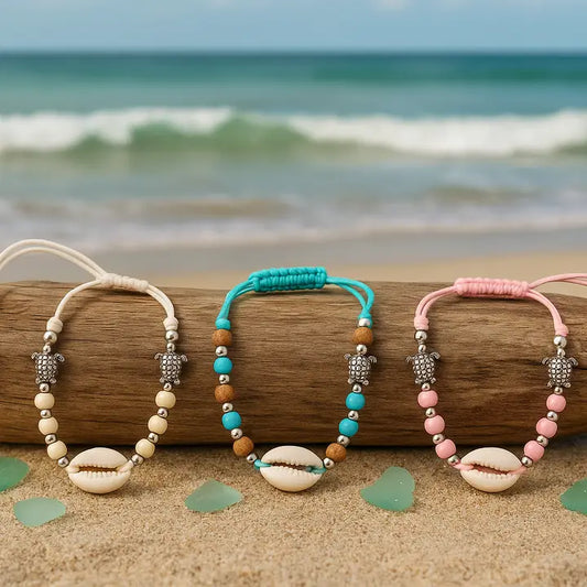 Down At The Shore Pull String Anklet or Bracelet