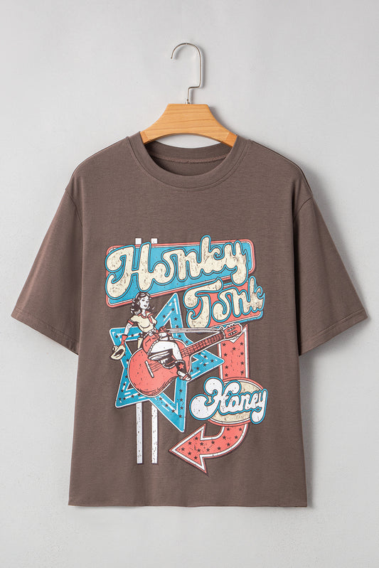 Honky Tonk Honey Tee - The Bling Barn western fashion jewelry