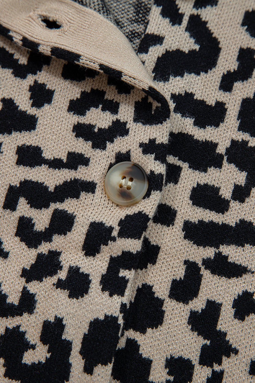 Wild Cozy Leopard Cardigan | Chunky Knit Button-Front Sweater