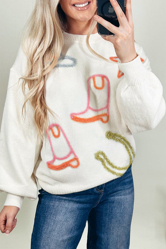 Cowgirl Sparkle Knit Sweater