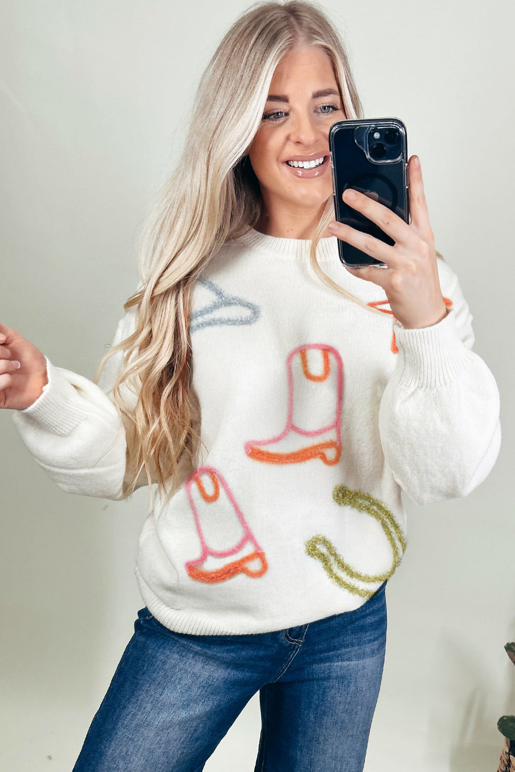 Cowgirl Sparkle Knit Sweater