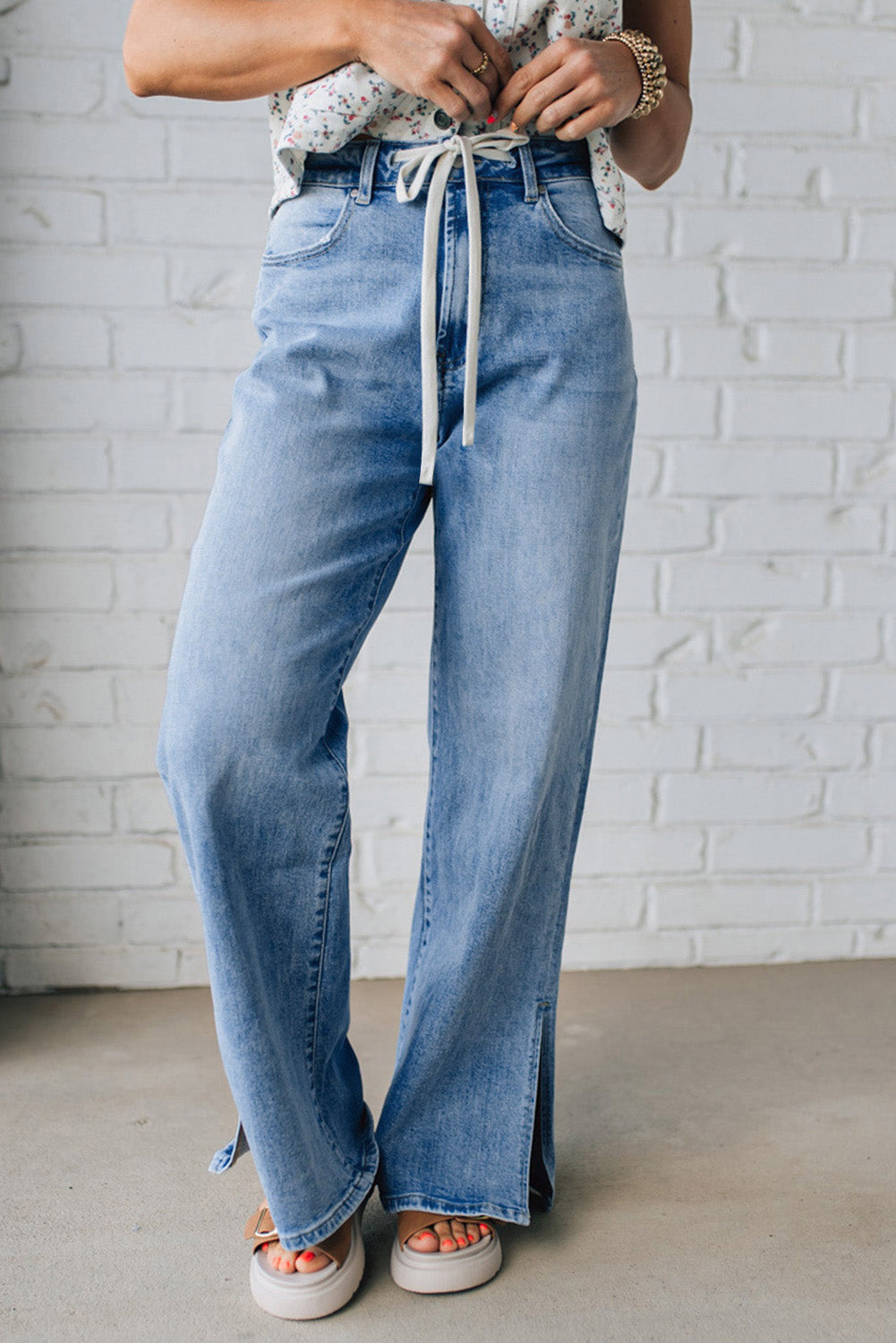 Everyday Ease High-Rise Drawstring Jeans