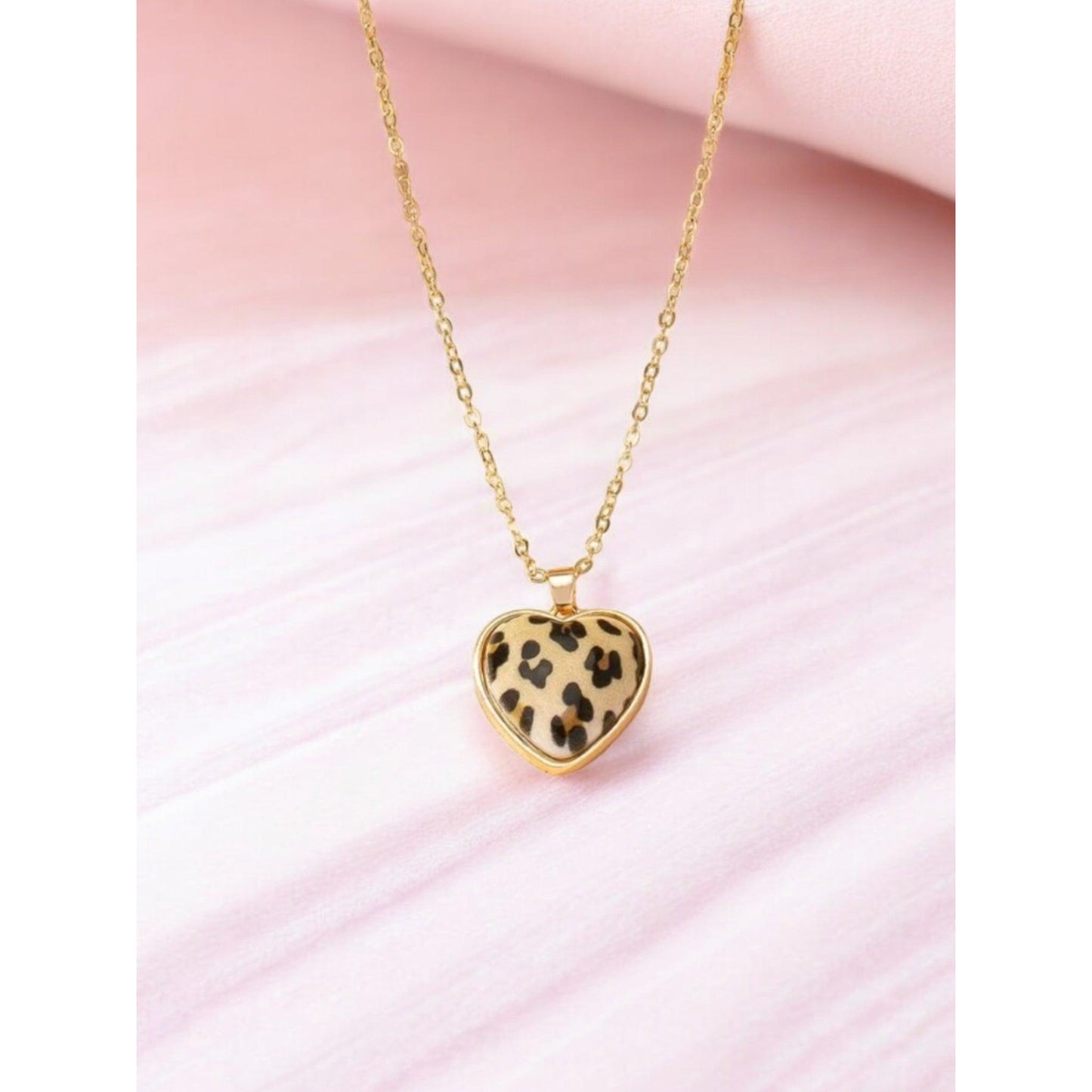 Deep In The Wild Leopard Heart Necklace