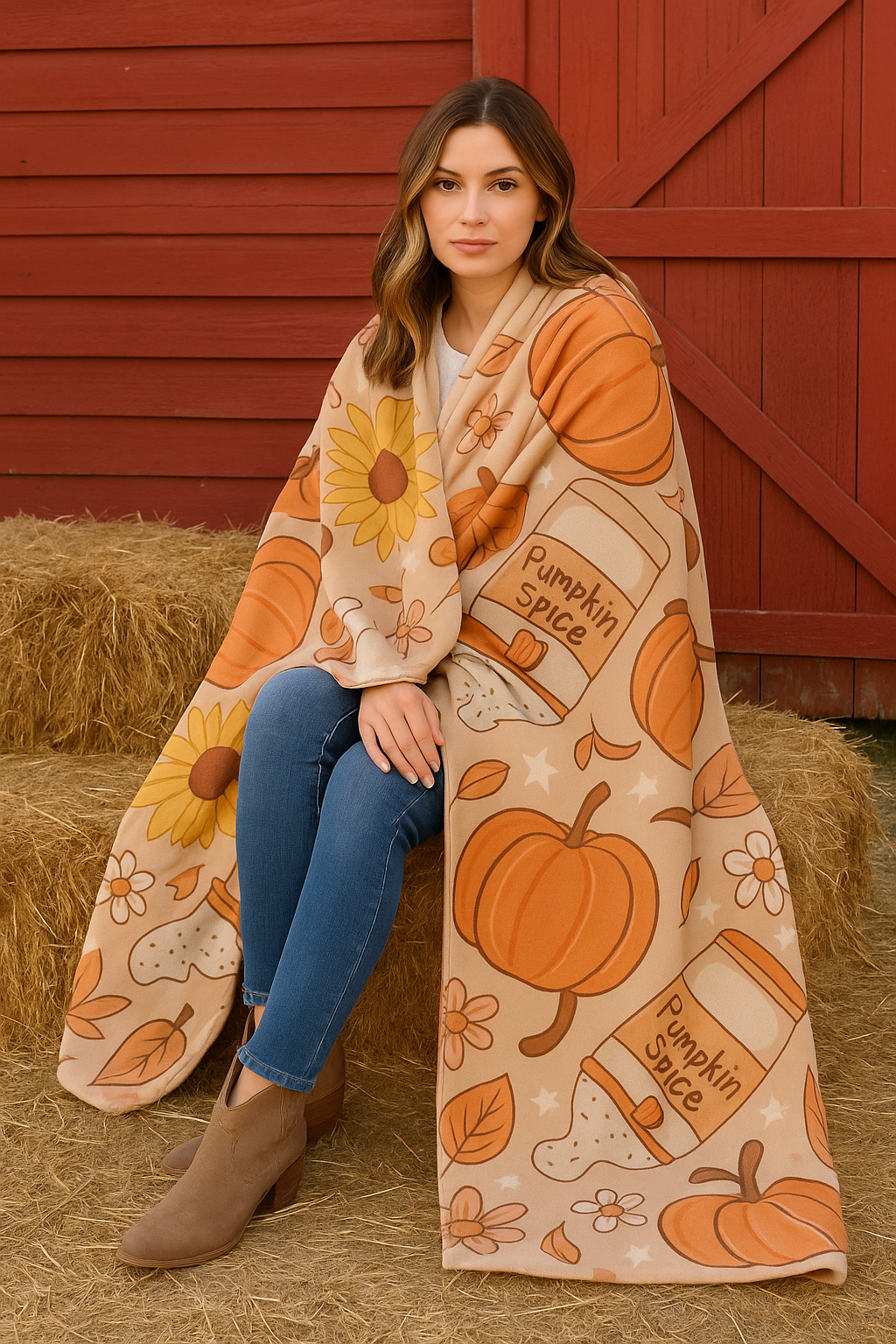 Pumpkin Spice Fall Time Fleece Blankets - The Bling Barn western fashion jewelry