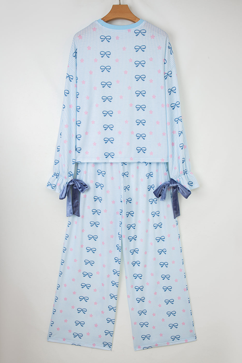 Starry Bow Dreams Lounge Set | Cozy 2-Piece Pajamas