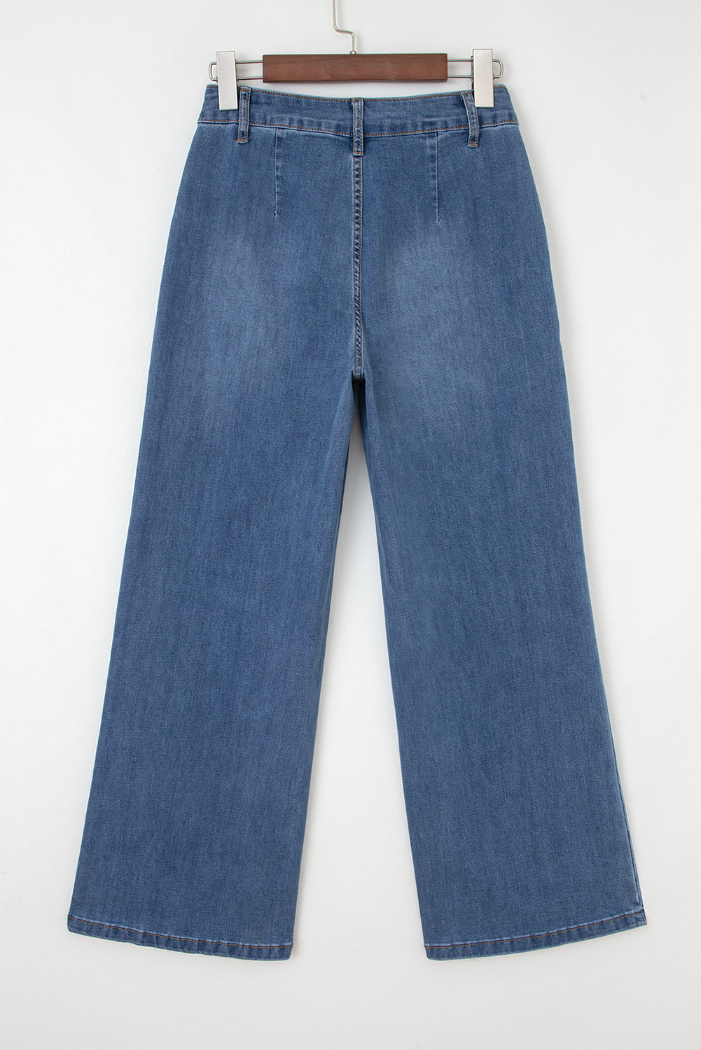 Ashleigh Blue Multi-Button High Waist Wide Leg Jeans – Women’s Denim with Front Pockets
