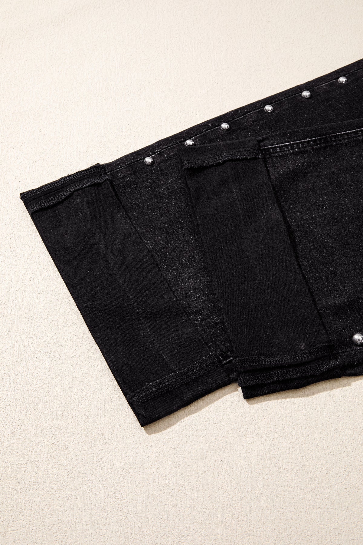 Midnight Row Studded Straight-Leg Jeans