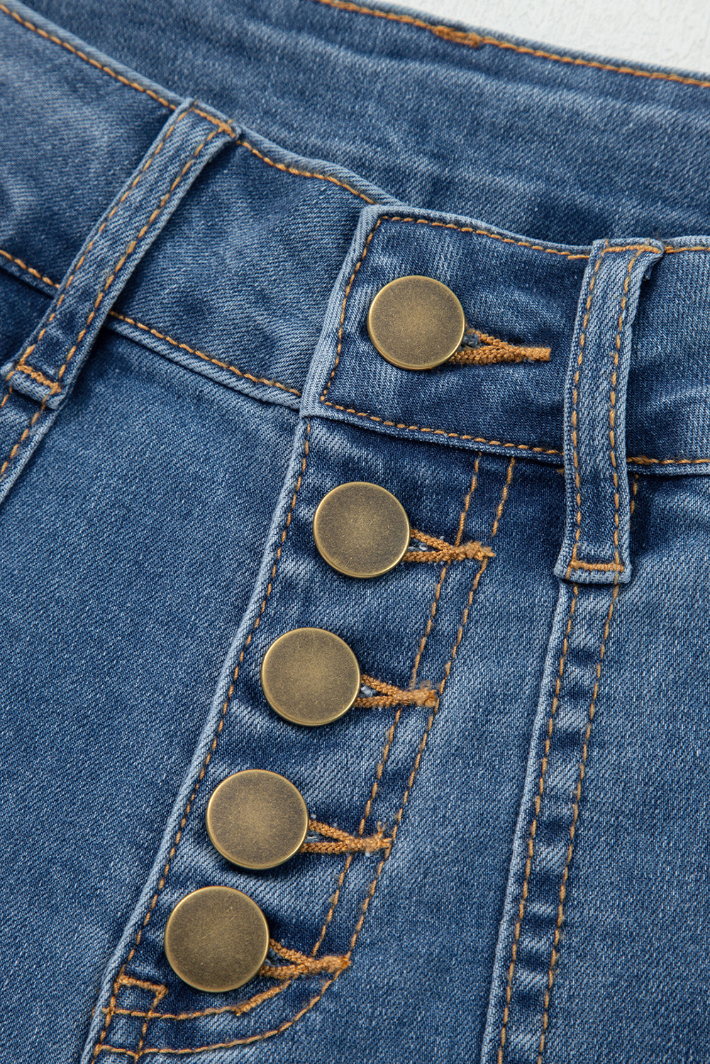 Ashleigh Blue Multi-Button High Waist Wide Leg Jeans – Women’s Denim with Front Pockets