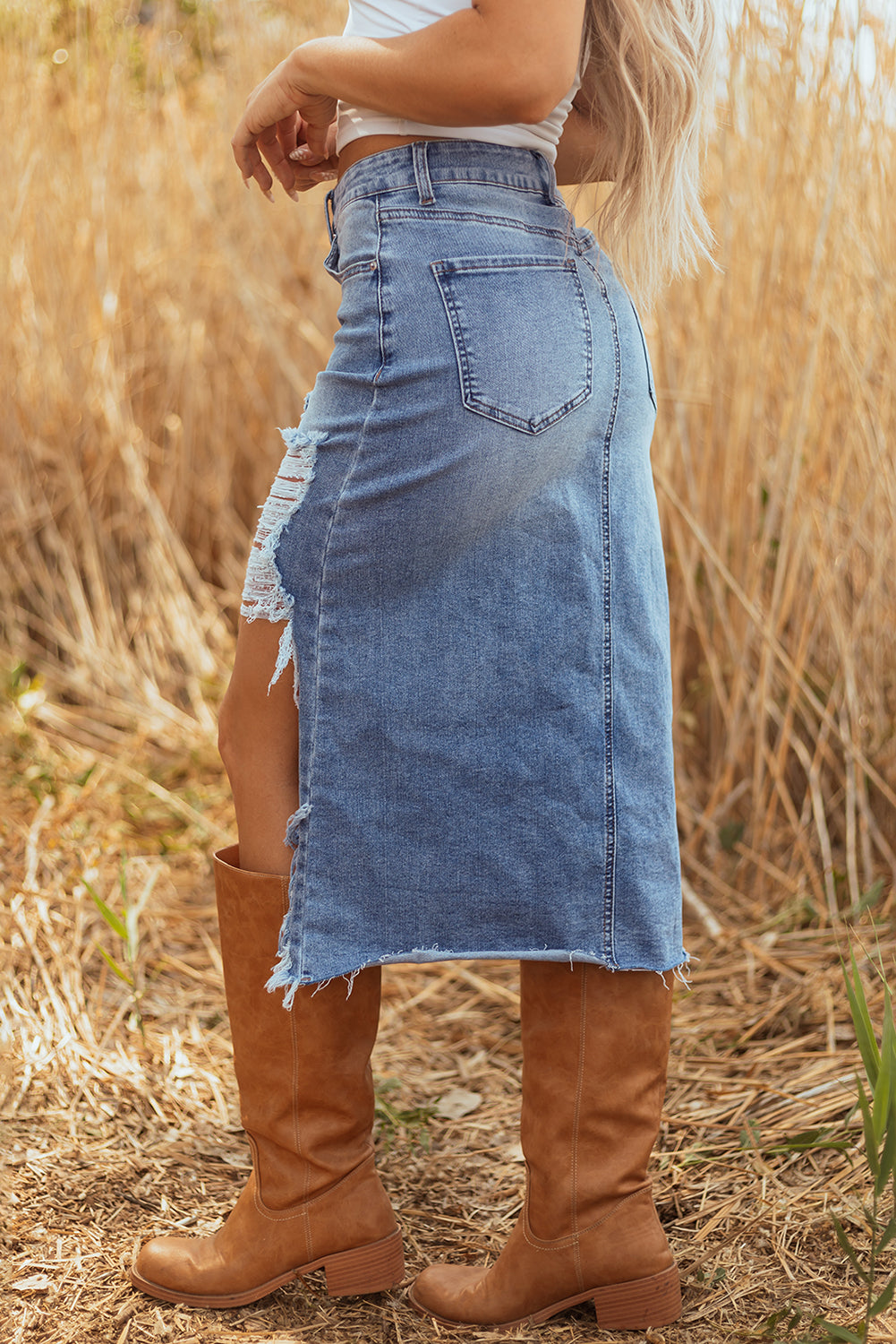 Prairie Edge Denim Skirt