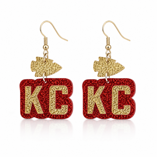Kansas City (KC) Representing Earrings