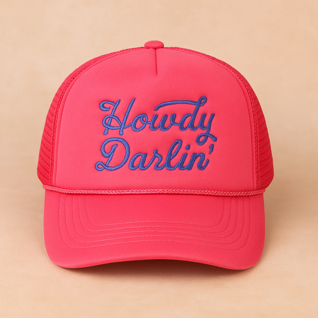 Howdy Darlin' Hot Pink Trucker Hat
