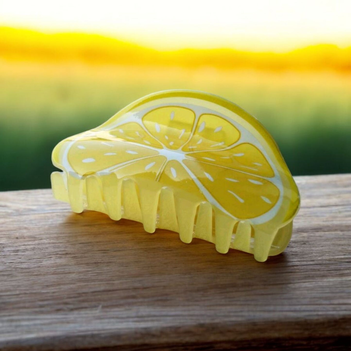 Zest On Life Lemon Hair Claw Clip