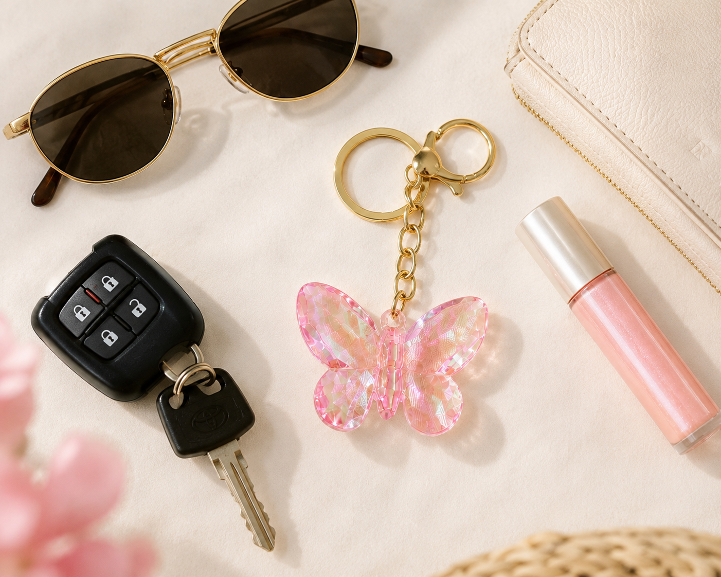 Flutter Glow Butterfly Keychain