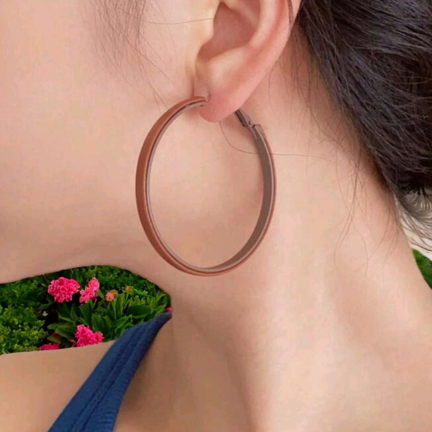 My Rodeo Hoops Vegan Leather Fashion Hoop Earrings