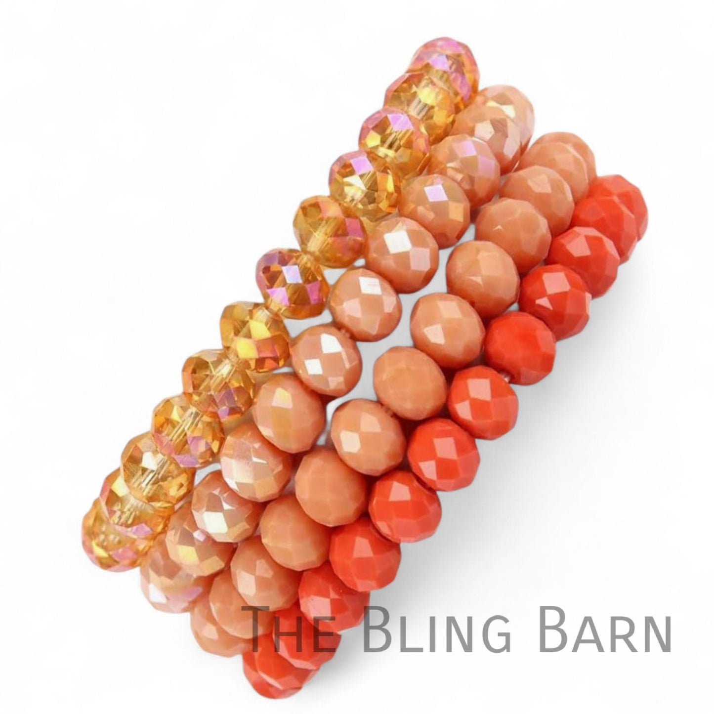 Luxe Faceted Stretch Bracelet Stack – Multi-Tone Glass Bead Bracelet Set