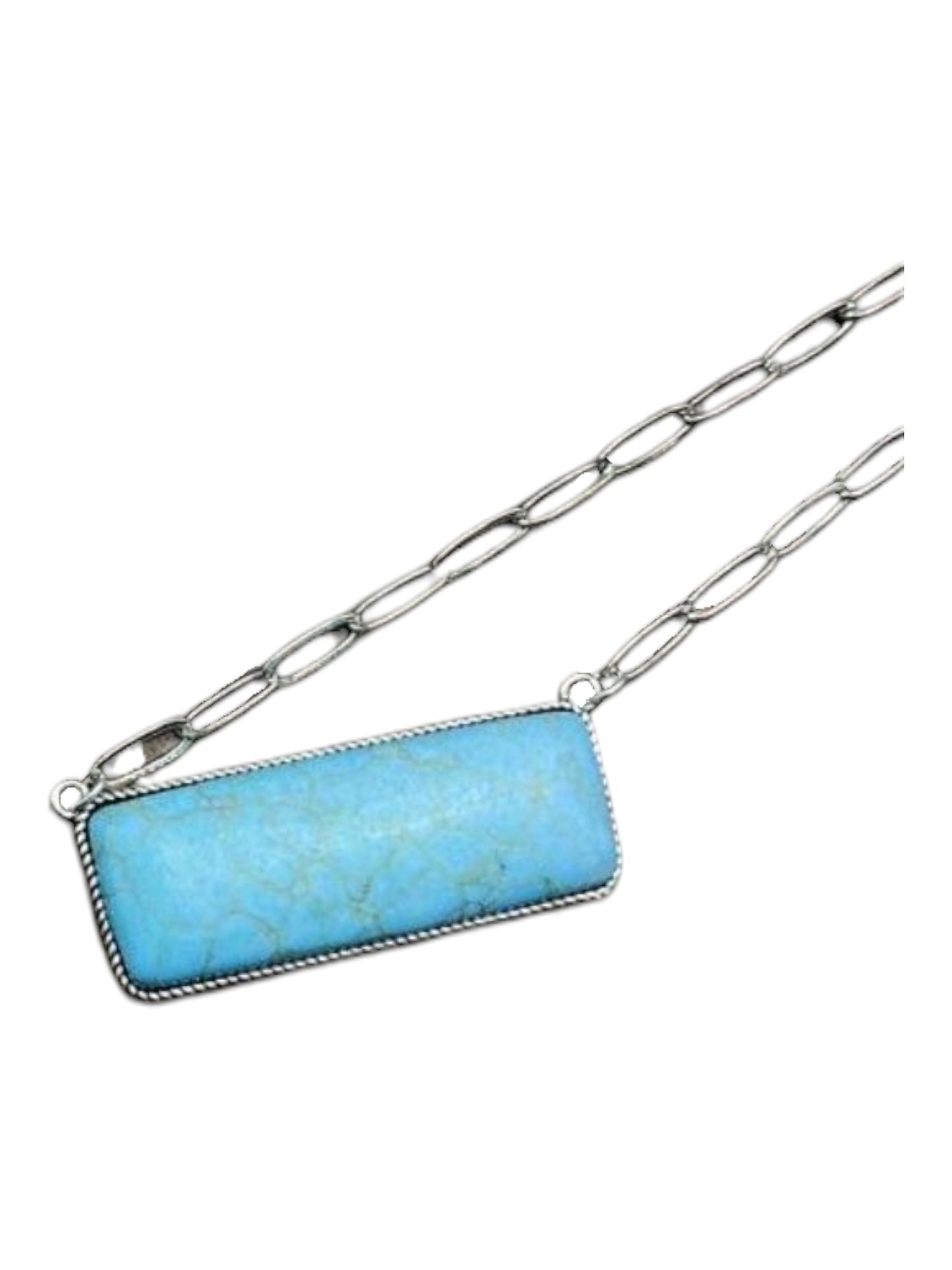 Oceans Waves Bar and Link Western Fashion Trend Necklace