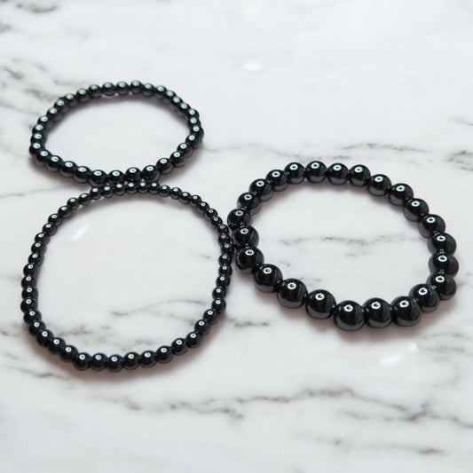 Hematite Stretch Circular Different Size Bracelets