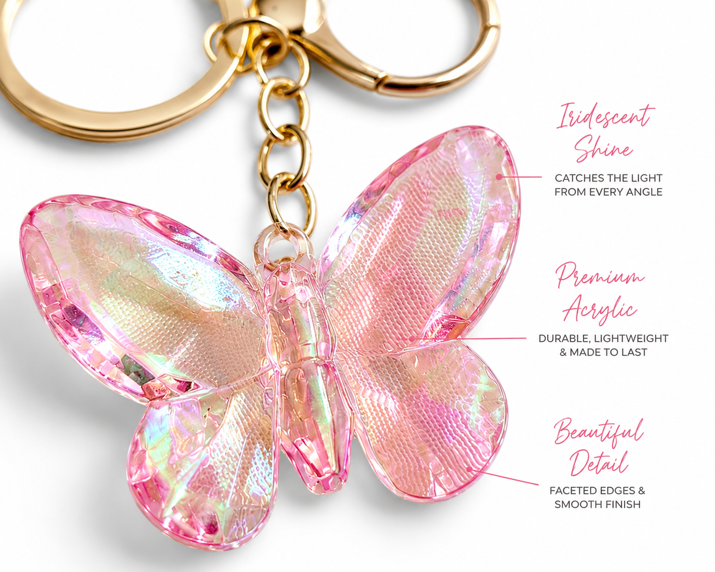 Flutter Glow Butterfly Keychain
