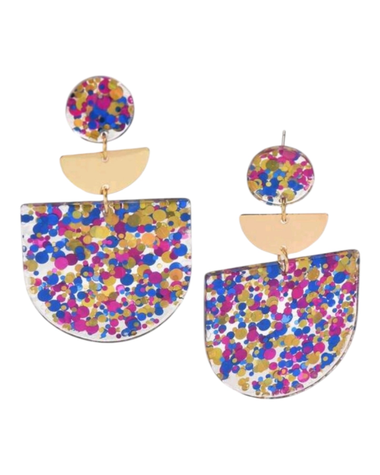 Glitter, Glitter, Bang-Bang Acrylic Eightweight Earrings