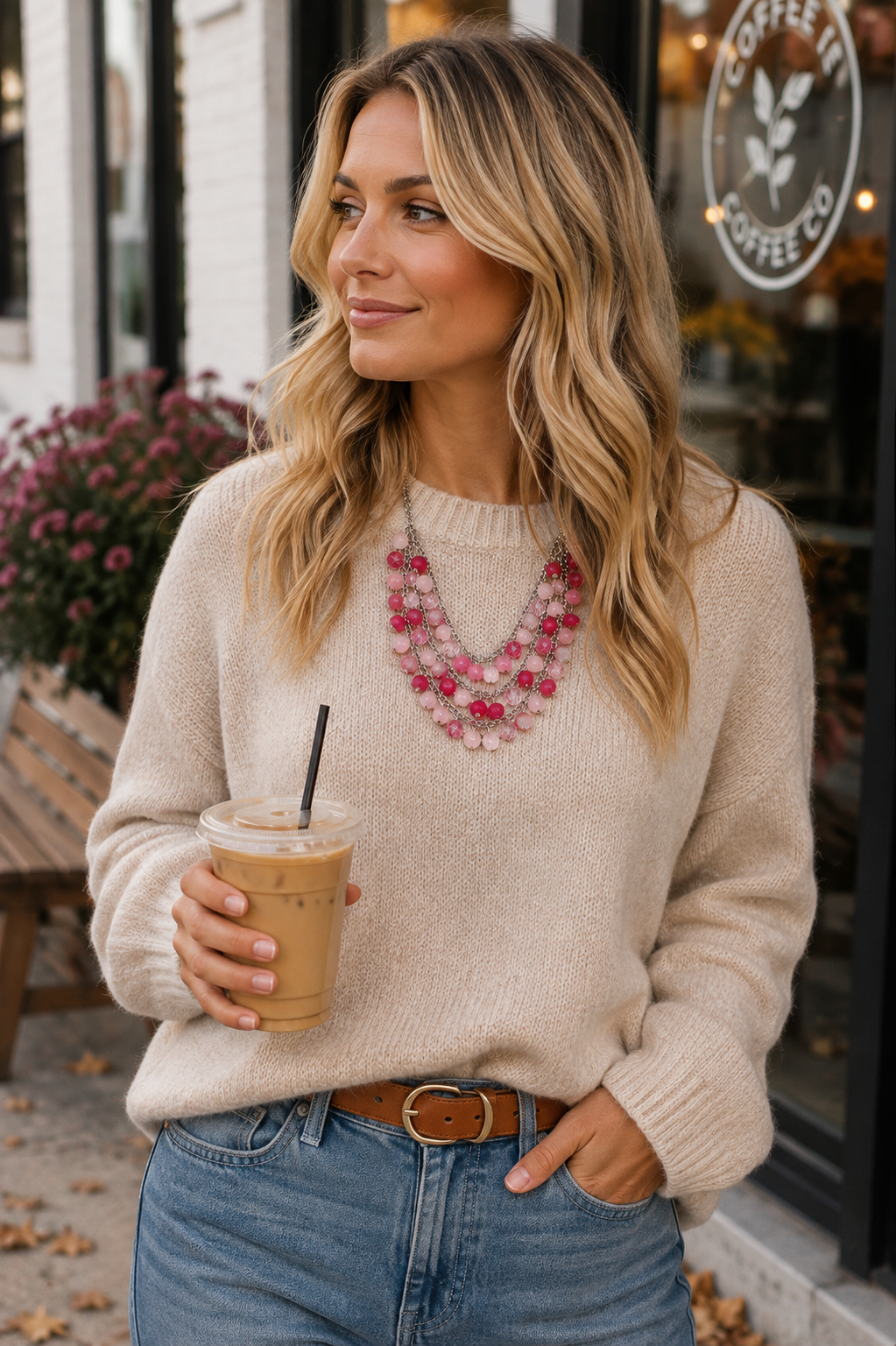 Blush & Berry Layered Statement Necklace