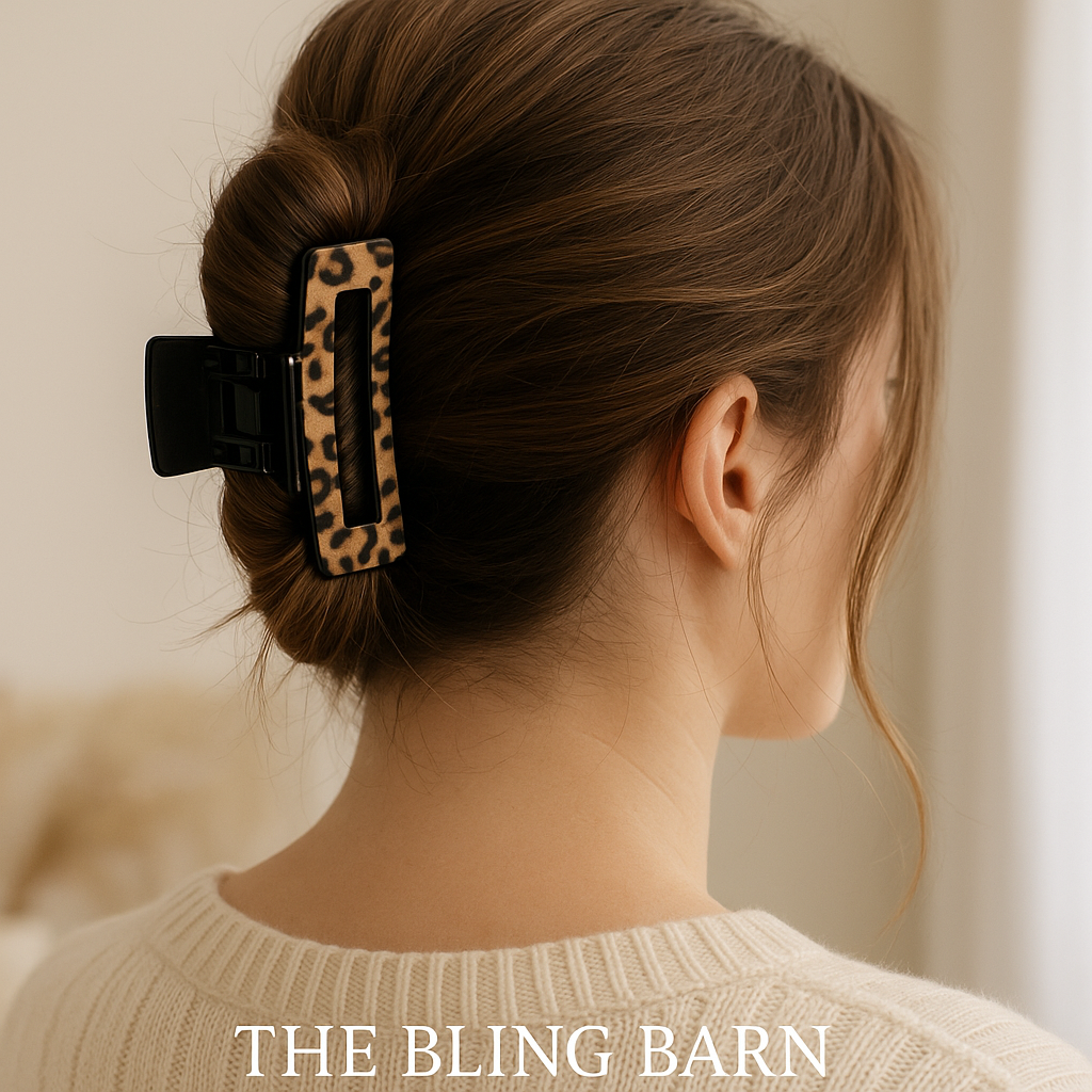 Spotted Sass Hair Claw – Leopard Print Grip Clip for Effortless, All-Day Hold