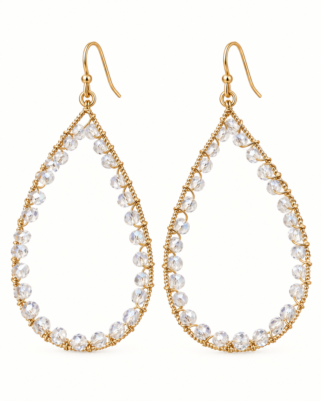Golden Hour Crystal Teardrop Earrings