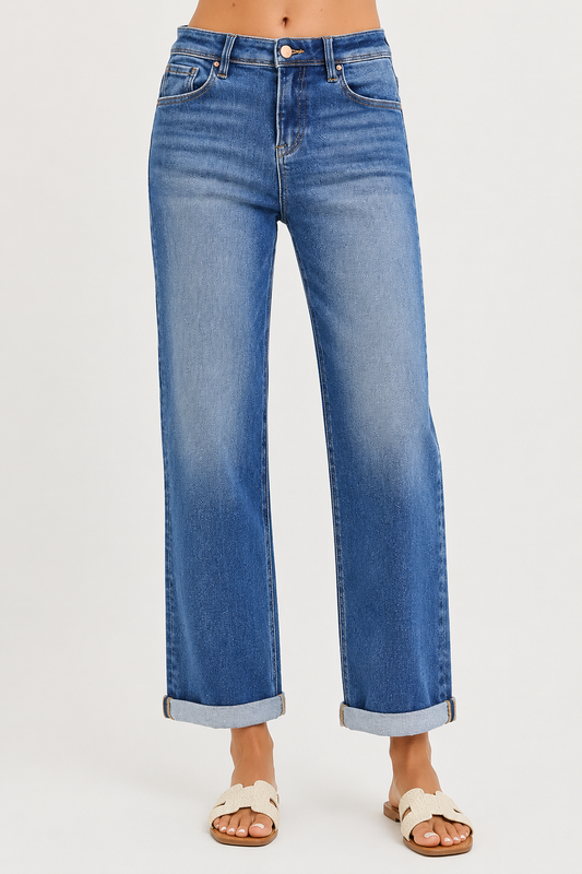 Harbor Cuff Straight Jeans
