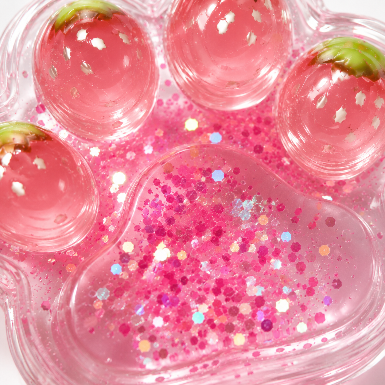 Pinch Family Strawberry Glitter Paw Squishy