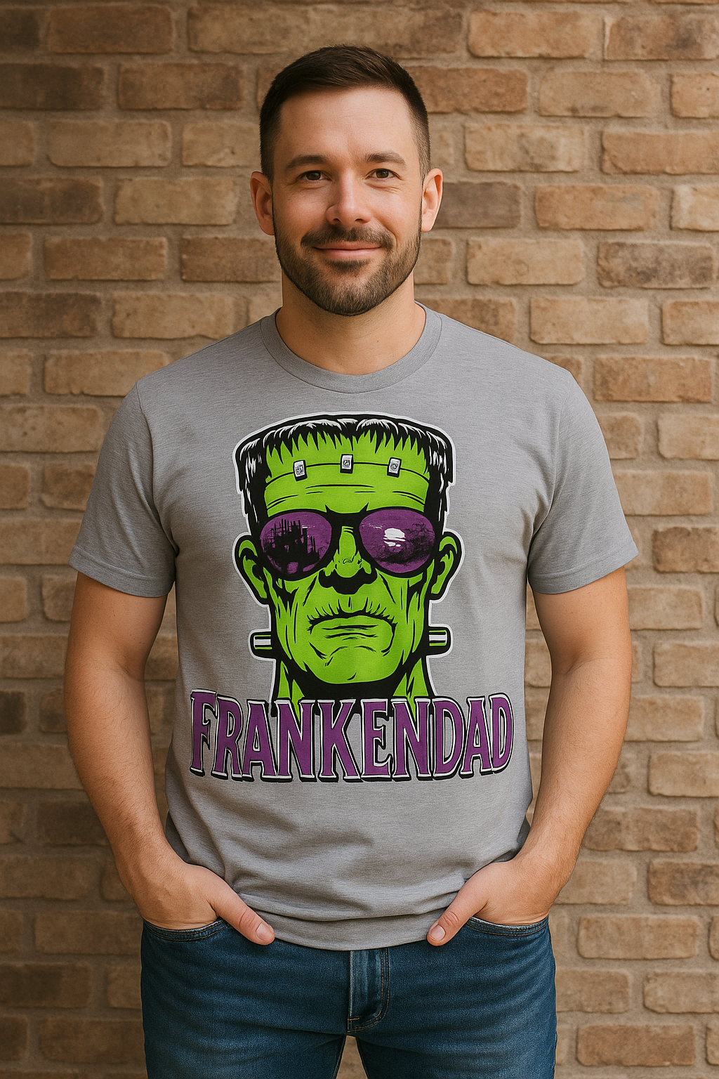 Franken Dad Halloween Graphic Tee