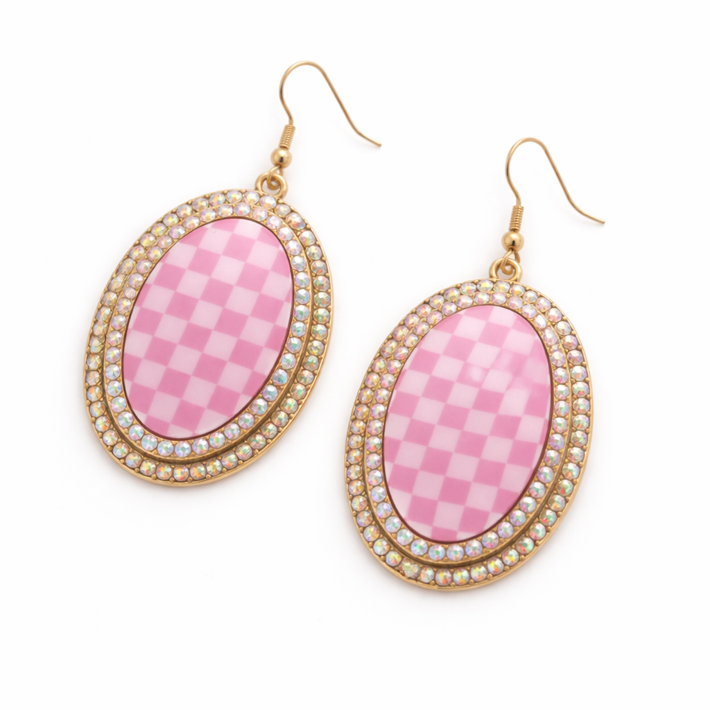 Wild Card Checkmate Statement Earrings