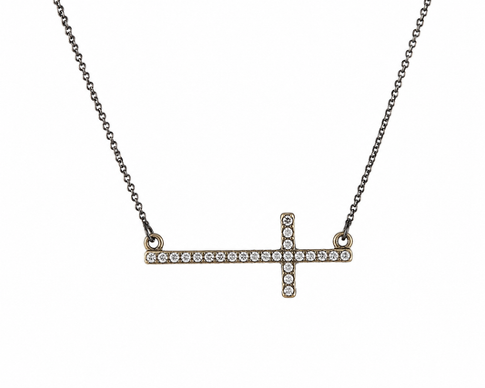 Faith Over Fear Cross Necklace