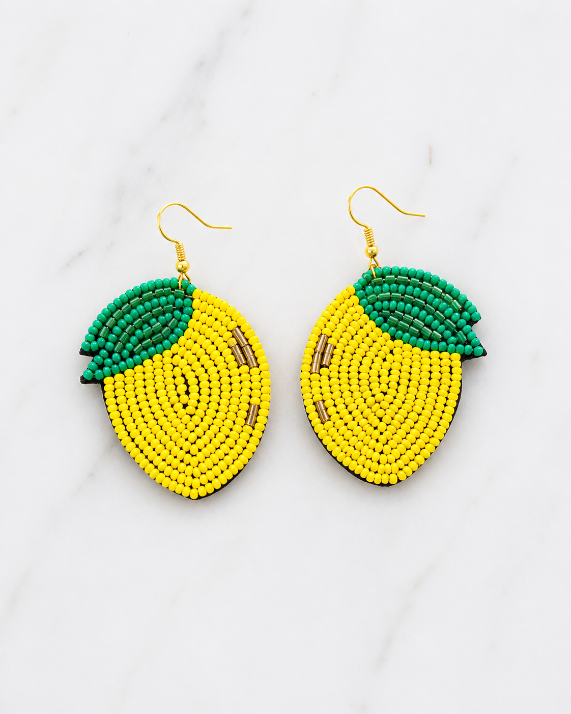 Lemon Twist Beaded Earring YELLOW