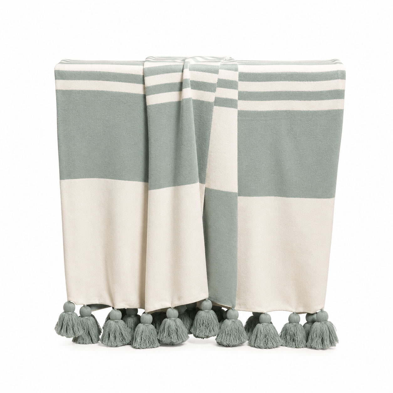 Sage Harbor Tassel Throw Blanket