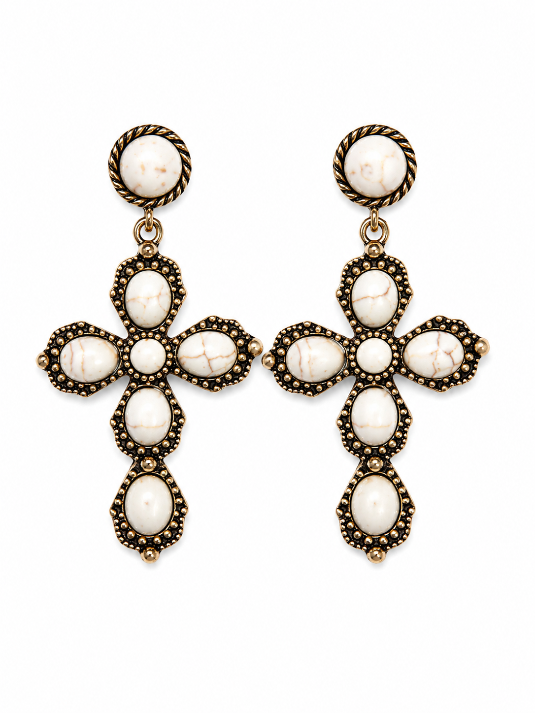 Grace Upon Grace Cross Earrings