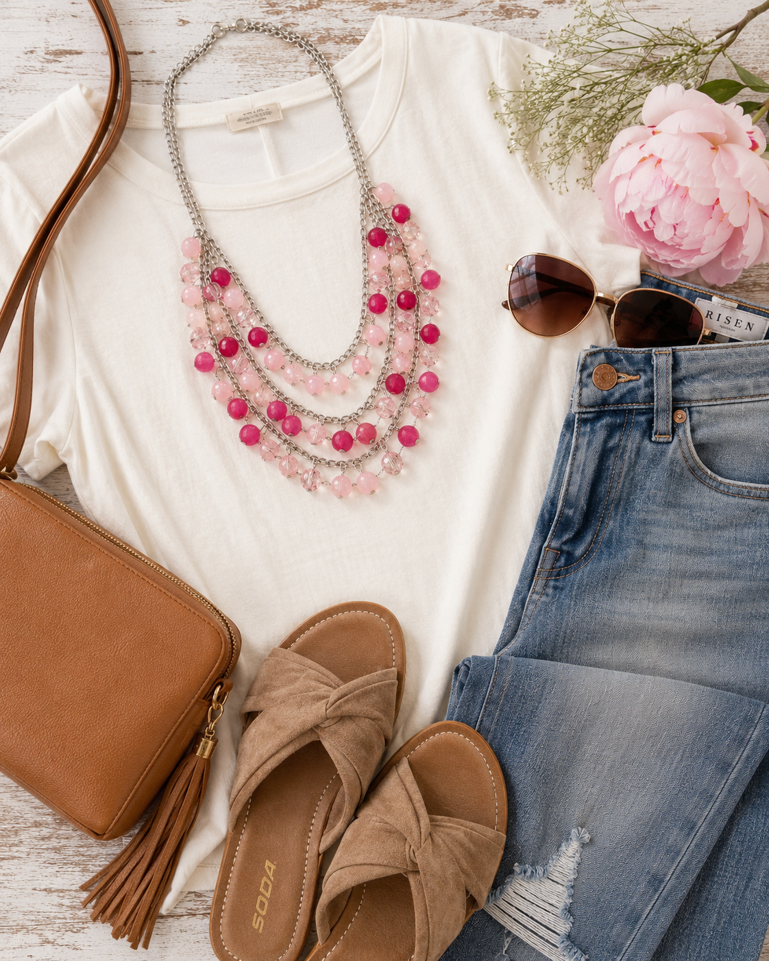 Blush & Berry Layered Statement Necklace