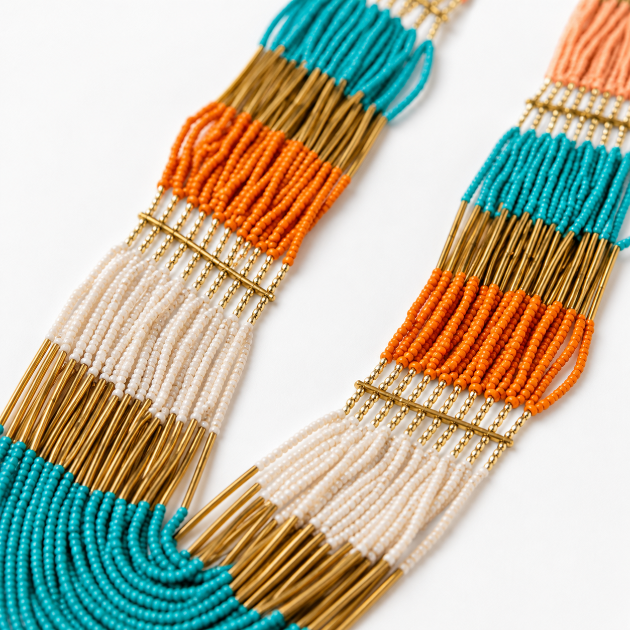 Painted Desert Beaded Statement Necklace