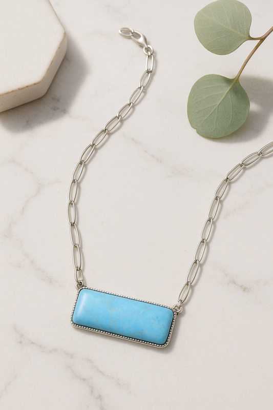 Oceans Waves Bar and Link Western Fashion Trend Necklace - The Bling Barn western fashion jewelry