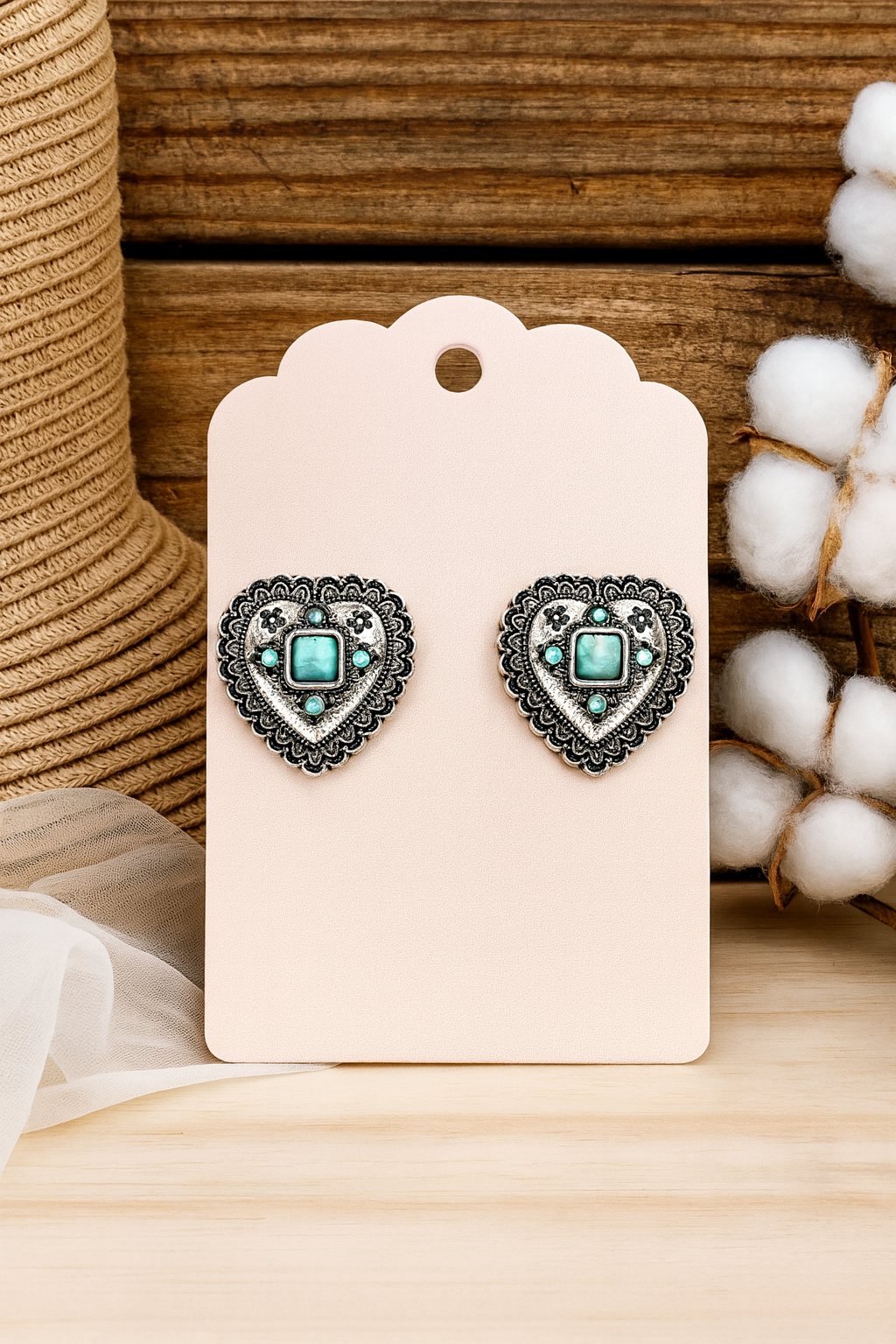 Saddle Heart Earrings