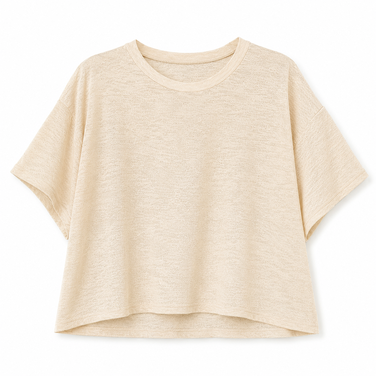 Easy Days Sand Beige Oversized Knit Tee