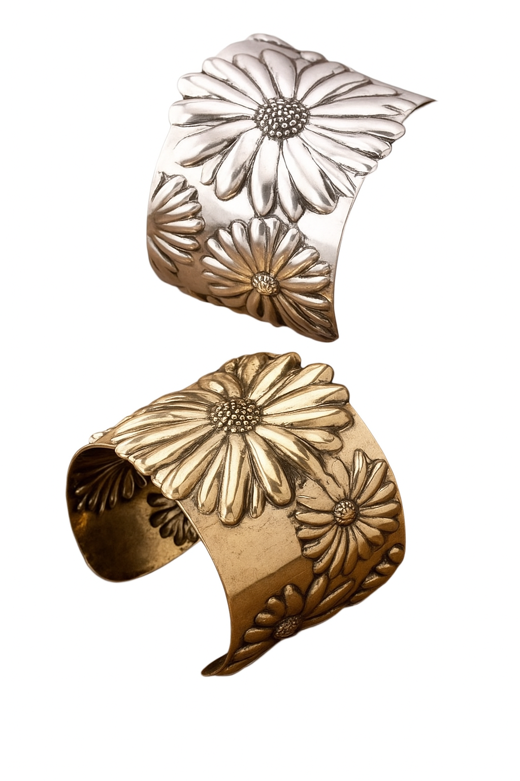The Danielle Metal Open Back Flower Cuff