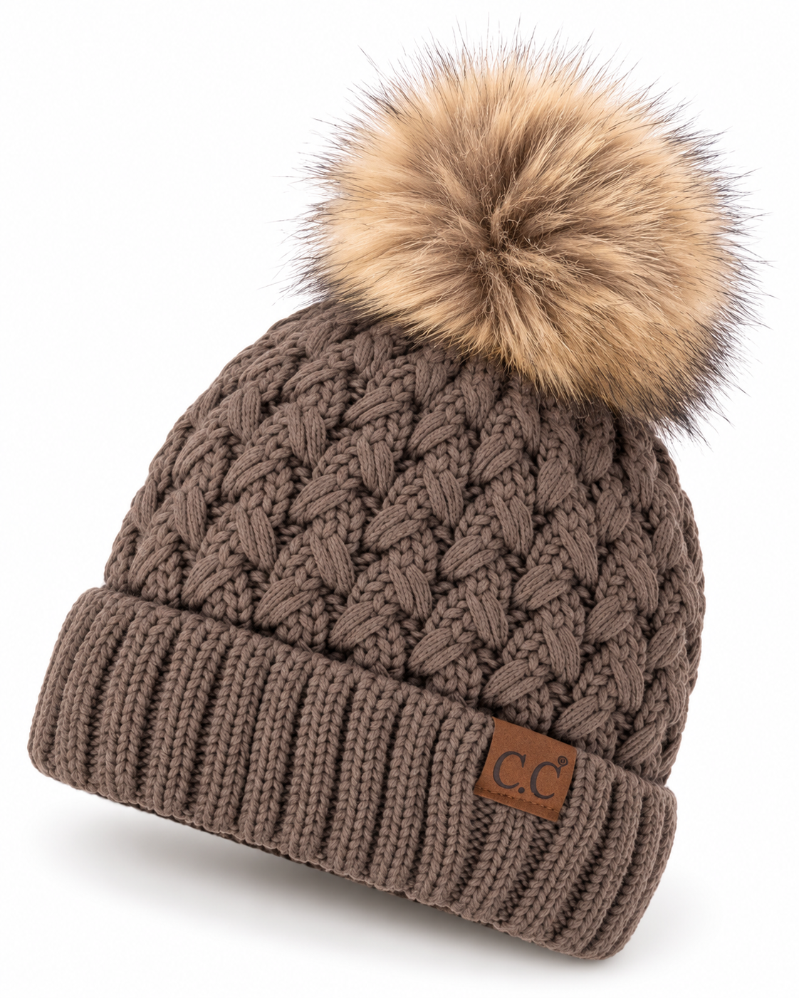 Summit Lattice Pom Beanie