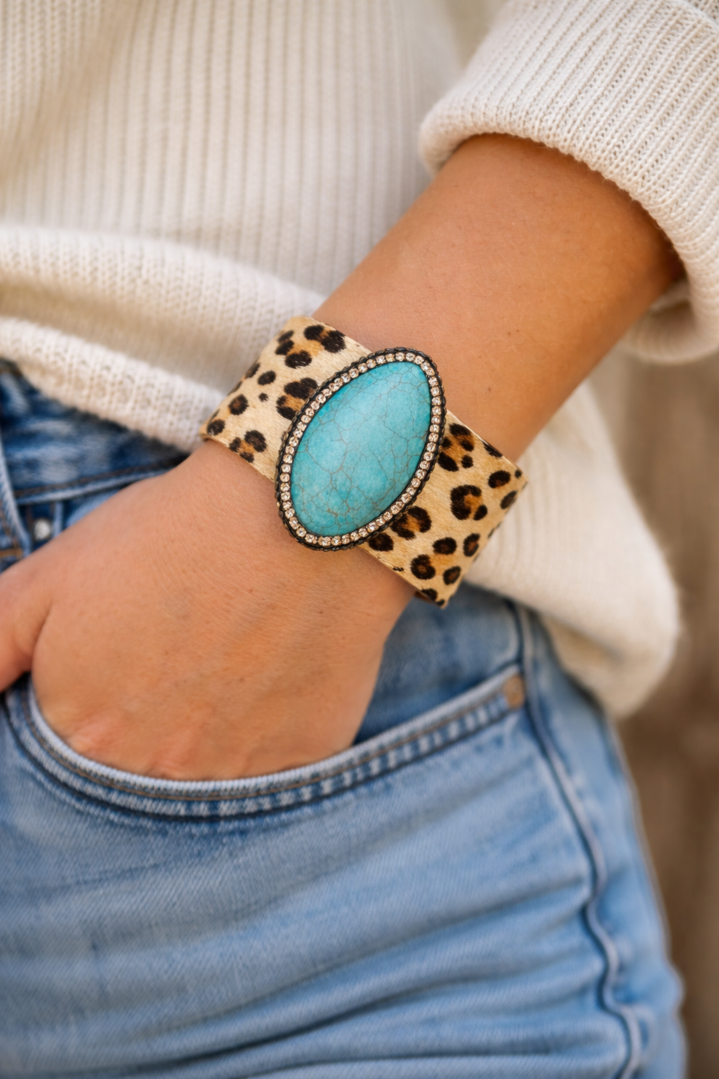 Wild at Heart Turquoise Cuff Bracelet