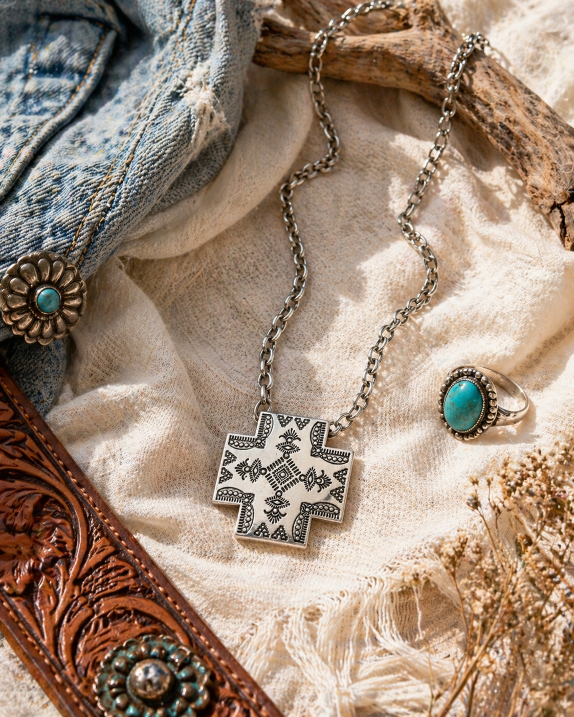 Outlaw Grace Cross Necklace