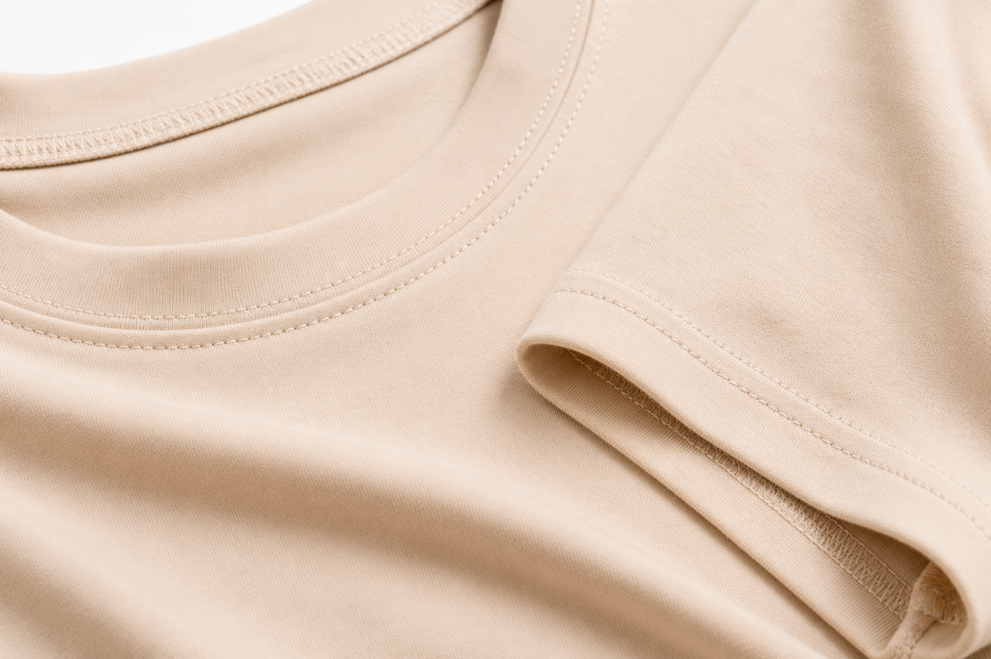 Everyday Essential Sand Beige Cropped Tee