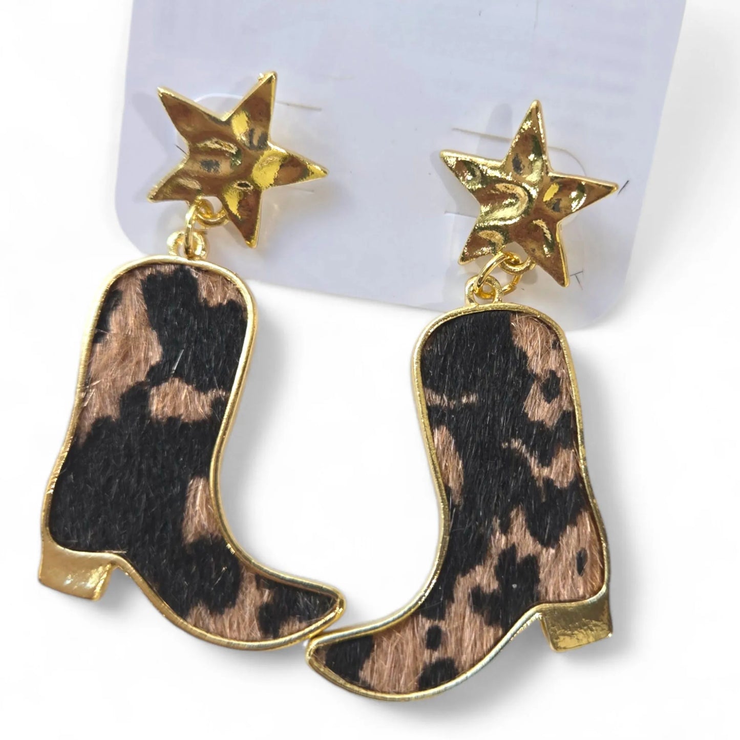 Until The Moos Come Home Western Boot Earrings