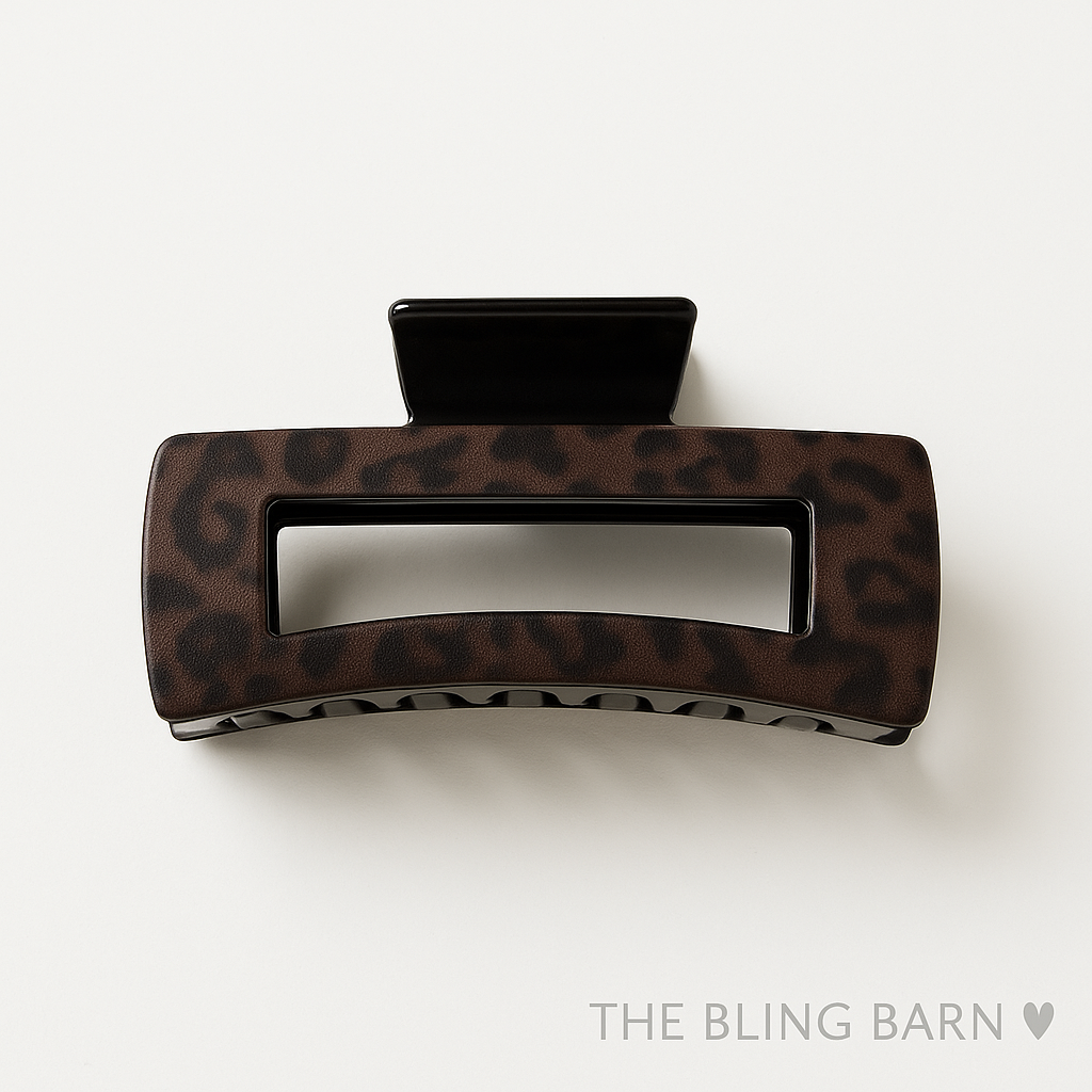 Spotted Sass Hair Claw – Leopard Print Grip Clip for Effortless, All-Day Hold