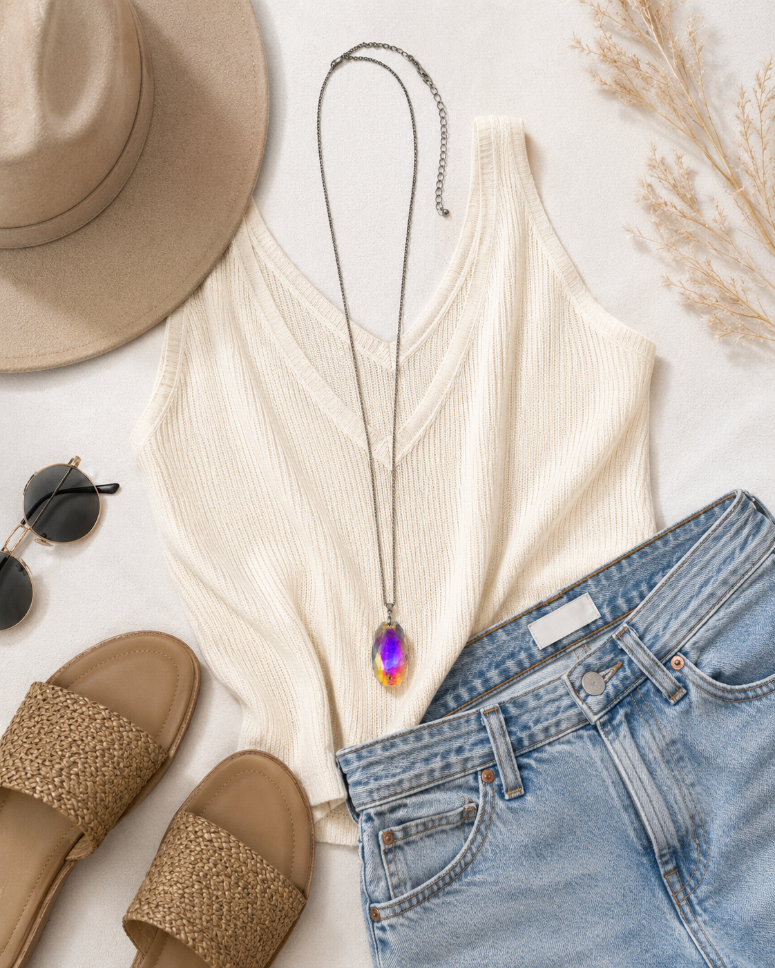 Prism Glow Crystal Necklace
