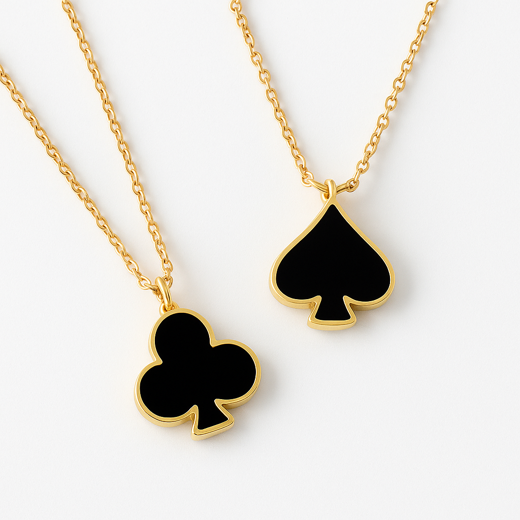 Spades In Her Pocket Gold Fashion Necklace