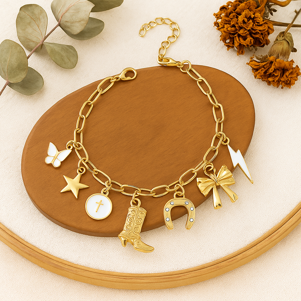 Cowgirls Prayer Charm Bracelet