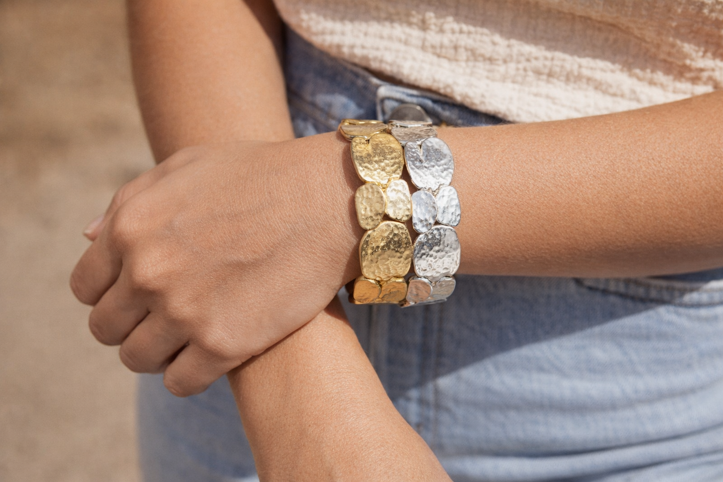Prairie Disc Stretch Bracelets
